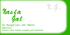 nasfa gal business card